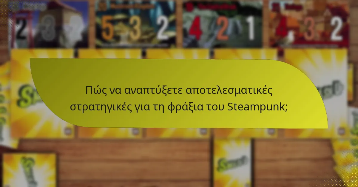Ποιους πόρους διαθέτει η φράξια του Steampunk;